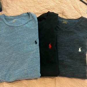 3-Pack - Polo Ralph Lauren T-Shirts - 2 Regular, 1 V-neck